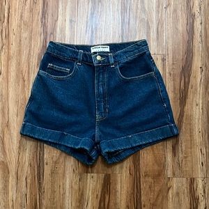 AMERICAN APPAREL BLUE JEAN SHORTS